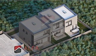 Hrvaška, Vodice, NOVOGRADNJA, prodaja dvonadstropna vrstna hiša z lastnim dvoriščem
