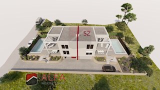 Hrvaška, Vodice – Prodaja nove polsamostojne hiše z garažo, bazenom in pogledom na morje