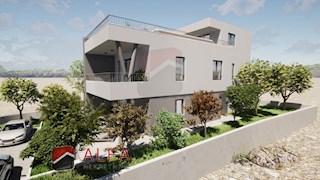 Hrvaška, Vodice, novogradnja, prodaja dupleks stanovanje z veliko teraso in pogledom na morje