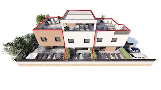 Vodice, moderna hiša s prostorno strešno teraso na vrhunski lokaciji