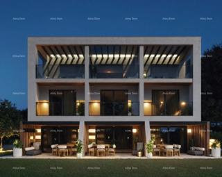Medulin, Moderni troetažni apartma s pogledom na morje, A3