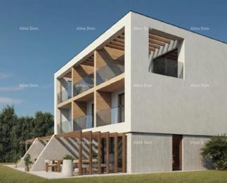Medulin, Moderni troetažni apartma s pogledom na morje, A2