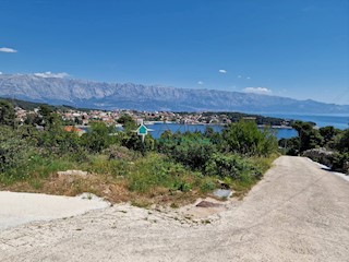 Dalmacija, Sumartin, gradbeno zemljišče 653m2, vsa infrastruktura, pogled na morje, 100m od morja