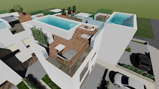 Vodice, novogradnja, apartma s strešnim bazenom