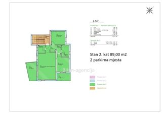 Apartma/Stanovanje Vodice, 89m2