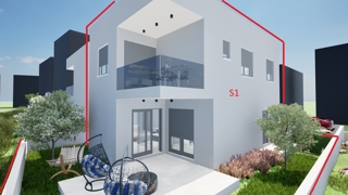 Novogradnja, dvoetažno stanovanje, vrt, Vodice, 332.124 €
