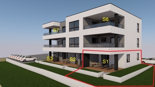 Apartma v pritličju, z vrtom, novogradnja, 223.617€