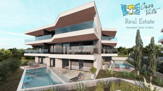 Istra, Ližnjan, apartma z bazenom, 127m2, 3s, pogled na morje, NOVO!!