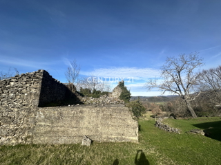 ISTRA, BOLJUN, KAMENA RUŠEVINA Z VELIKIM ZAZIDANIM OKOLIŠEM IN ODPRTIM POGLEDOM NA NARAVO