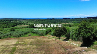 BUJE, ATRAKTIVNO GRADBENO ZEMLJIŠČE S PANORAMSKIM RAZGLEDOM NA MORJE