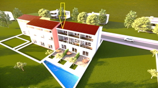 Maselnica - Jasenice - trisobno stanovanje št. 1 - z razgledom na morje - AKCIJA !!