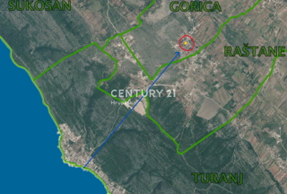 Sveti Petar na Moru, 3,5 km od morja in plaže, gradbeno zemljišče v kraju Glavica površine 516 m2