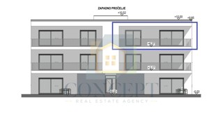Poreč, okolica, Stan na 2. nadstropju zgrade z dvigalom in pogledom na morje, 7 km od morja.