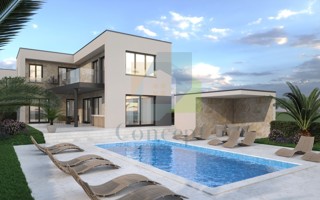 Pula, okolica, Moderna vila 450 m od morja s pogledom na Brijune