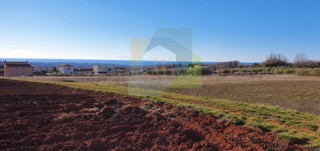 Poreč, okolica, Građevinsko zemljišče s pogledom na morje in gradbenim dovoljenjem