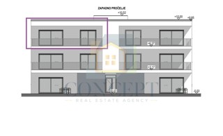 Poreč, okolica, Stan na 2. nadstropju zgradne z dvigalom in pogledom na morje, 7 km od morja