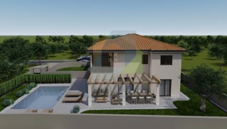 Poreč, okolica, Dvojna hiša s bazenom na mirni lokaciji 12 km od morja