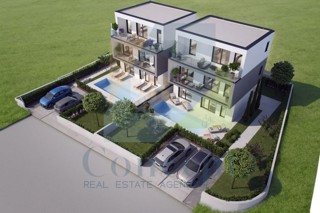 Poreč, okolica, Dvojna hiša s panoramskim pogledom na morje