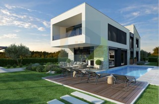 Poreč, okolica, Luksuzna vila s bazenom in pogledom na morje, 5 km od morja