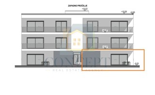 Poreč, okolica, Stan v pritličju z vrtom in pogledom na morje, 7 km od morja