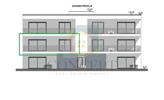 Poreč, okolica, Stan na 1. nadstropju zgradе s tlakom in pogledom na morje, 7 km od morja
