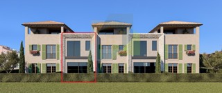 Poreč, okolica Hiša v nizu s dvoriščem 2 km od morja