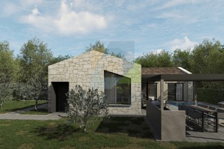 Poreč, okolica, Moderna zasnova hiše s bazenom 4 km od morja