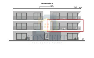 Poreč, okolica, Stan na 1. nadstropju zgrade z dvigalom in pogledom na morje, 7 km od morja
