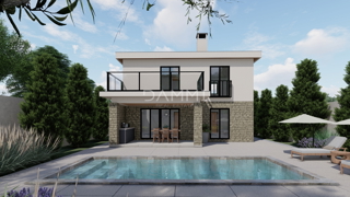 ISTRA, ŽMINJ - Moderna hiša s bazenom na odlični lokaciji