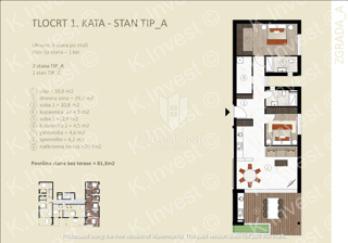 Apartmaj Novigrad, 98m2