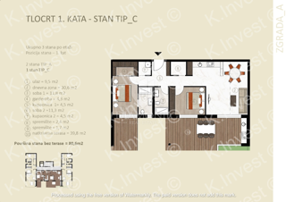 Apartmaj Novigrad, 98m2