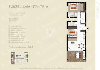 Apartmaj Novigrad, 98m2