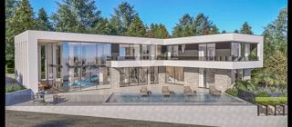 Rovinj, okolica, projekt za vilo na zemljišču s pogledom na morje