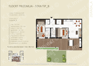 Apartmaj Novigrad, 98m2