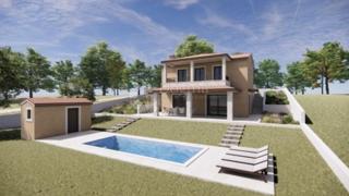 Rohbau hiša z bazenom, 150 m², parcela 911 m²