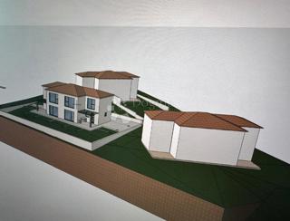 KAŠTEL, BUJE, DVOJNA HIŠA Z BAZENOM, KAKOVOSTNA NOVOGRADNJA