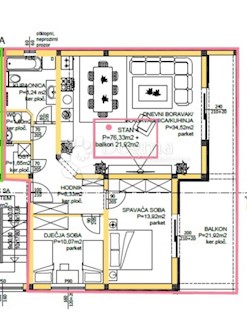 Stanovanje Privlaka, 98,25m2