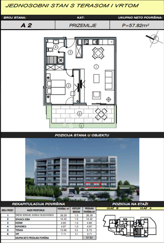 Stanovanje Makarska, 56,41m2