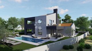 Stavbno zemljišče z veljavnim gradbenim dovoljenjem za gradnjo družinske hiše in bazena