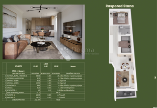 Stanovanje Brodarica, Šibenik - Okolica, 73,85m2