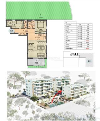Stanovanje Makarska, 69,70m2