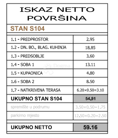 Stanovanje Centar, Pula, 58,65m2