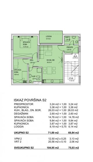 Stanovanje Gornja Dubrava, 52,01m2