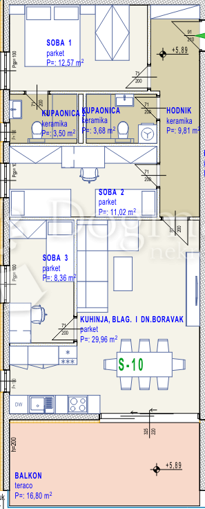 Stanovanje Seget Donji, Seget, 95,70m2