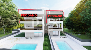 ZADAR, SUKOŠAN - Novogradnja! Izjemno stanovanje z lastnim bazenom in ogromnim dvoriščem! S1