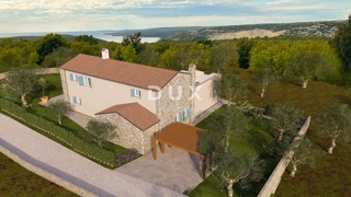 ISTRA, RABAC - Prostorno gradbeno zemljišče z gradbenim dovoljenjem - Pogled na morje!