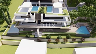 OPATIJA, CENTER - novogradnja - 3 gradbena zemljišča za gradnjo 18 luksuznih stanovanj, vrhunska lega nad centrom