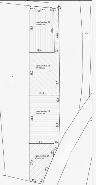 ZEMUNIK DONJI - Zazidljivo zemljišče 2000m² - Možna parcelacija!