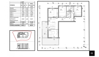 ISTRA, TAR - Stanovanje s 3 spalnicami in teraso, ki se nahaja v visokokakovostni novogradnji le 350 m od morja