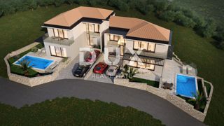 OTOK KRK, VRBNIK - Hiša dvojček s pogledom na morje